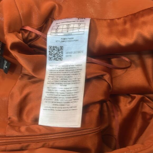 Guess Rosalba orange faux leather mini skirt, size small - Picture 6 of 6